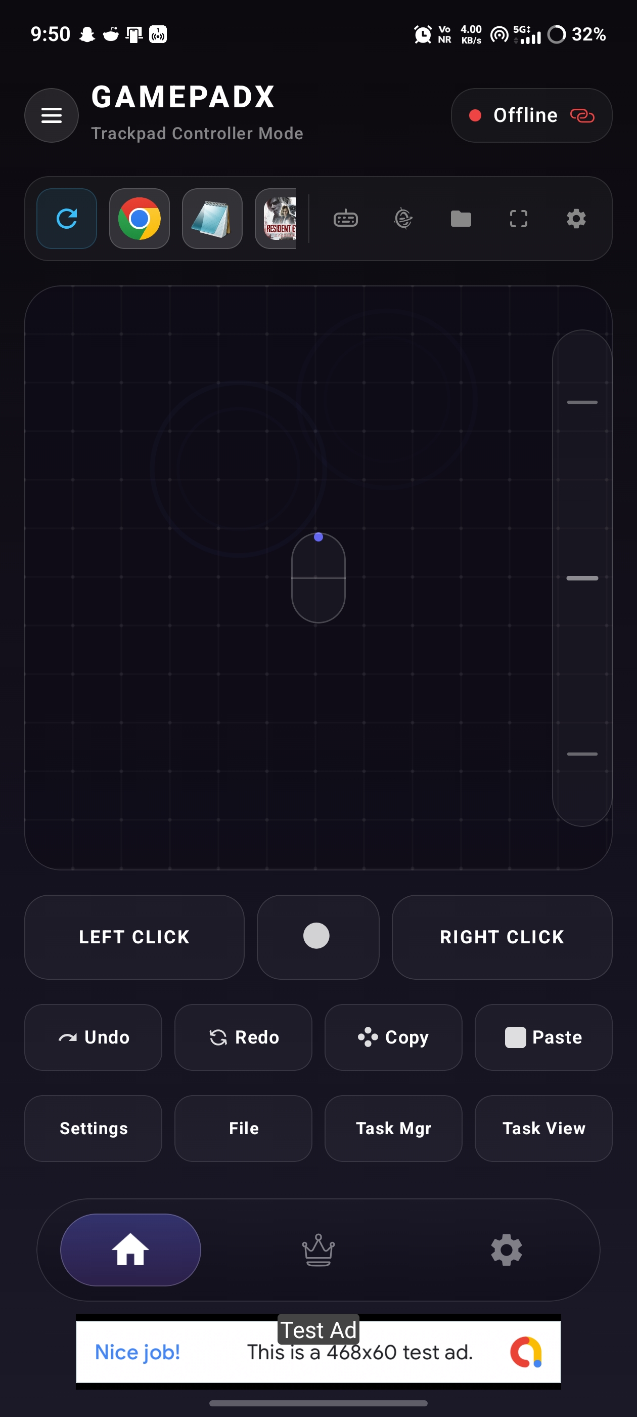 GamePadX Mobile App Home
