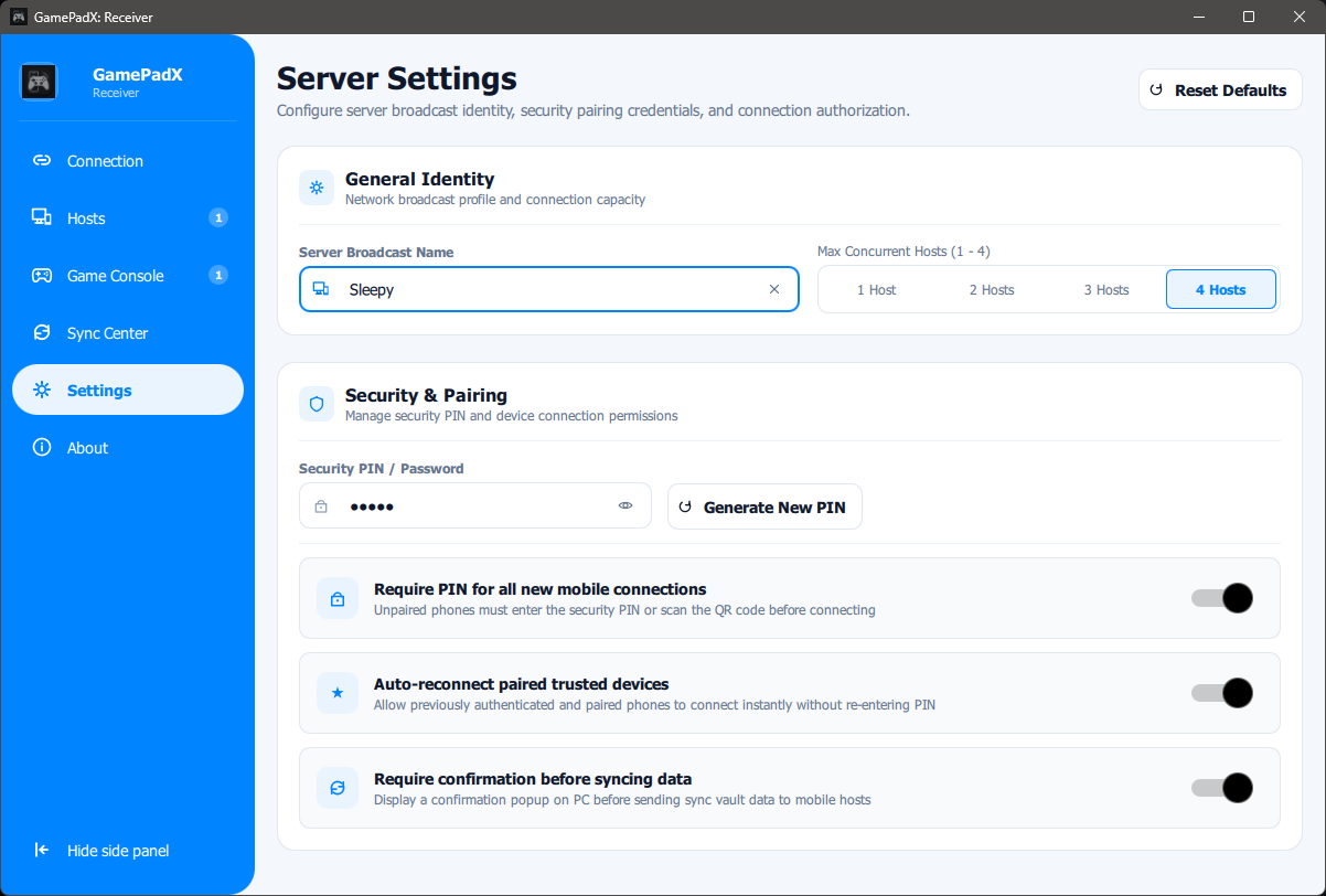 Server Configuration & Settings